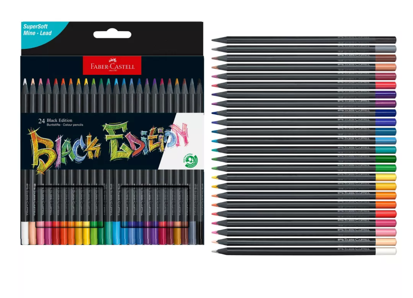 Black Edition Color Pencils - 24 ct.