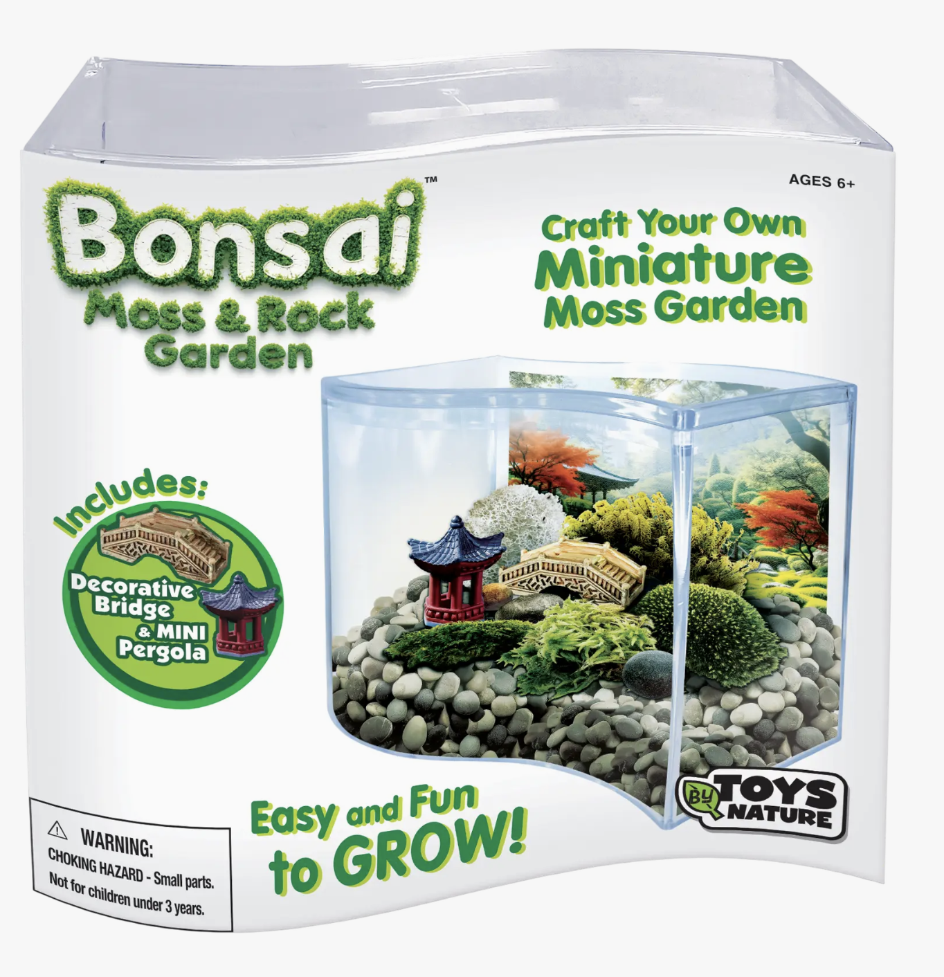 Bonsai Moss & Rock Garden Wave Terrarium