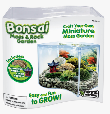 Bonsai Moss & Rock Garden Wave Terrarium