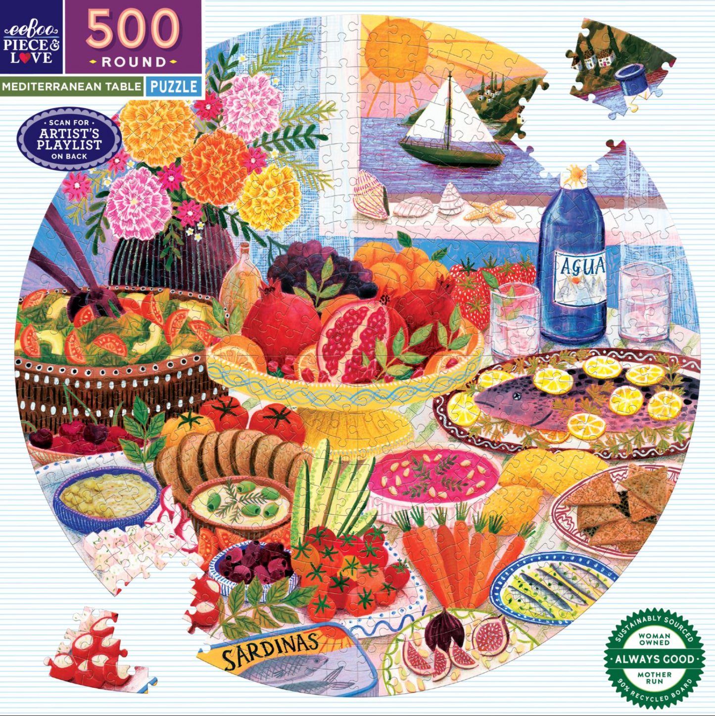 Mediterranean Table 500 pc. Round Puzzle