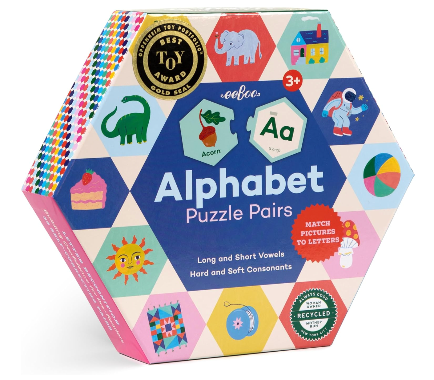 Alphabet Hexagon Puzzle Pairs