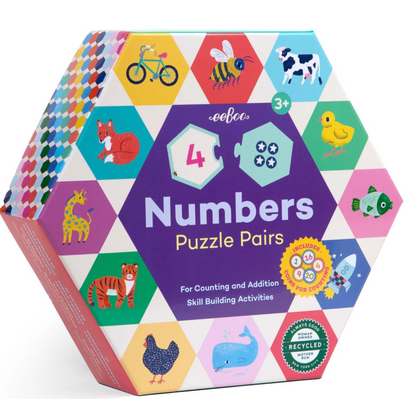 Numbers Hexagon Puzzle Pairs