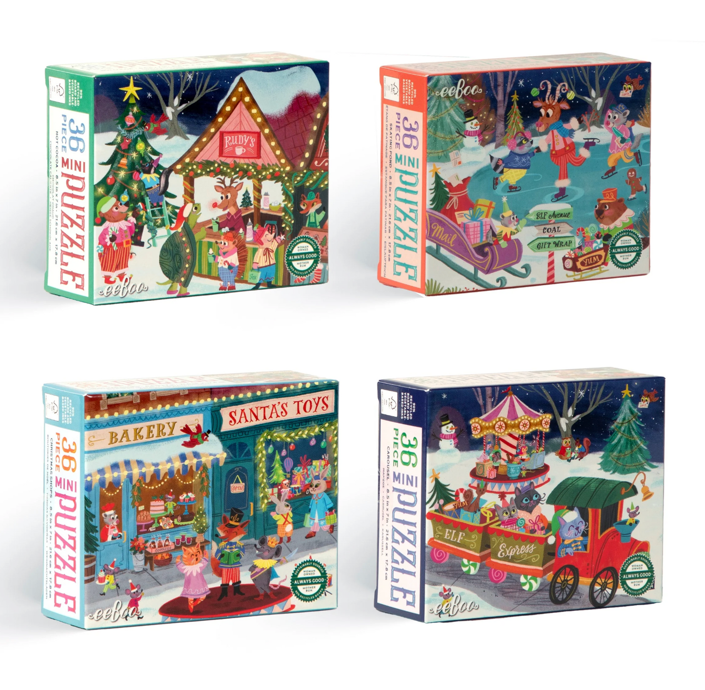 Christmas Village Mini Puzzle Assortment