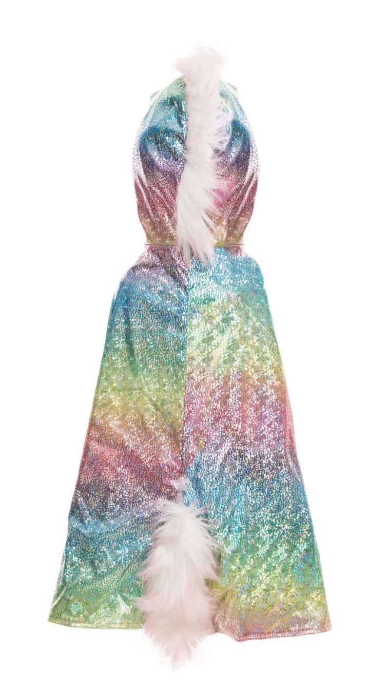 Rainbow Reversible Unicorn/Dragon Cape, Size 3-4