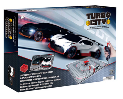 Turbo City Large Track with 2 Bugatti Cars
