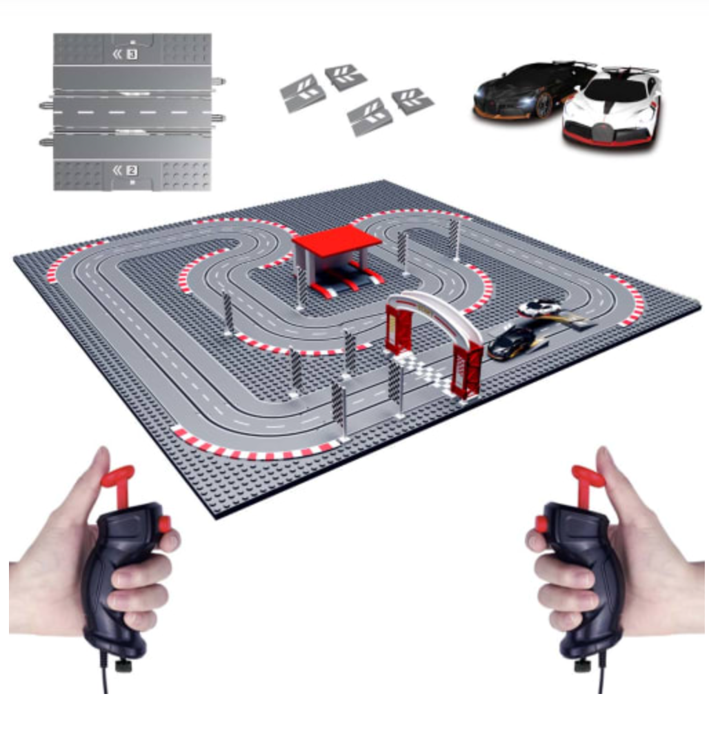 Turbo City Large Track with 2 Bugatti Cars