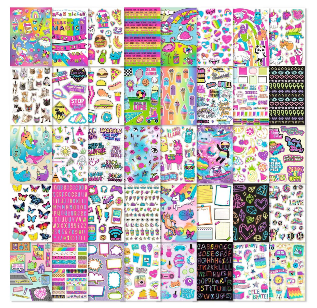1000+ Totally Rainbow Super Colorful Stickers