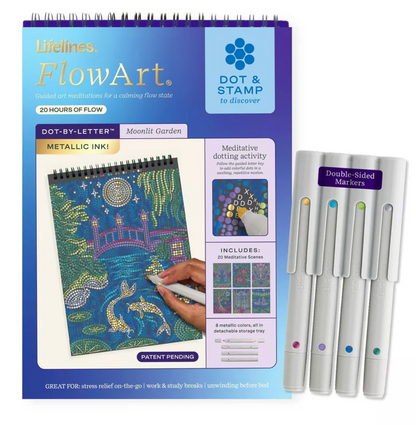 FlowArt Dot-By-Letter - Moonlit Garden Metallic