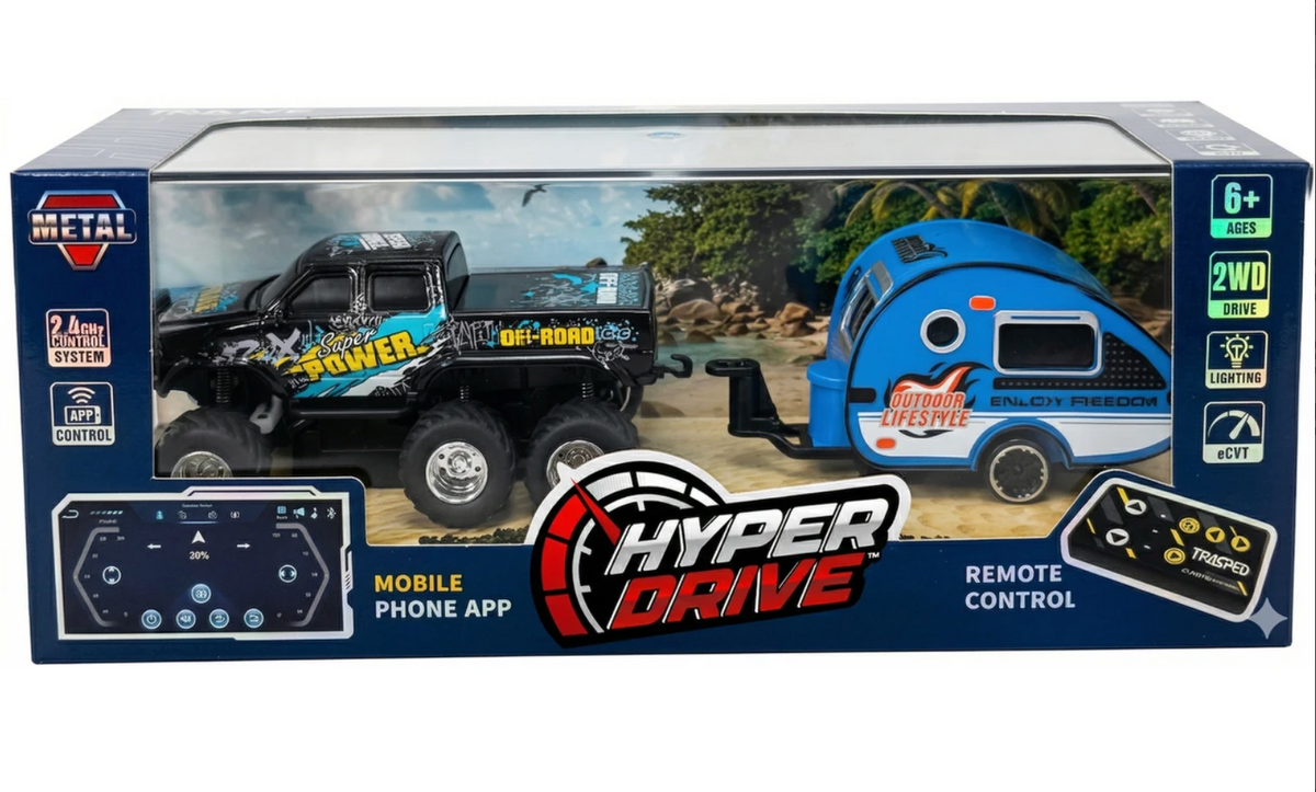Mini RC 6-Wheel Truck & Trailer