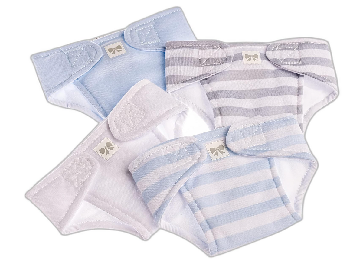 Reusable Cloth Diaper 4 Pack - Blue