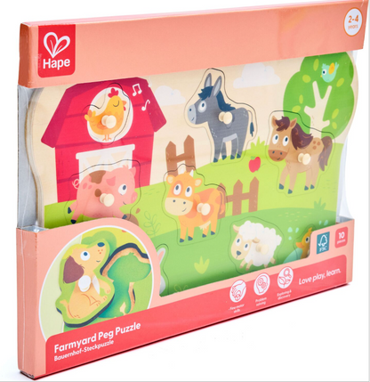 Farm Animals Peg Puzzle