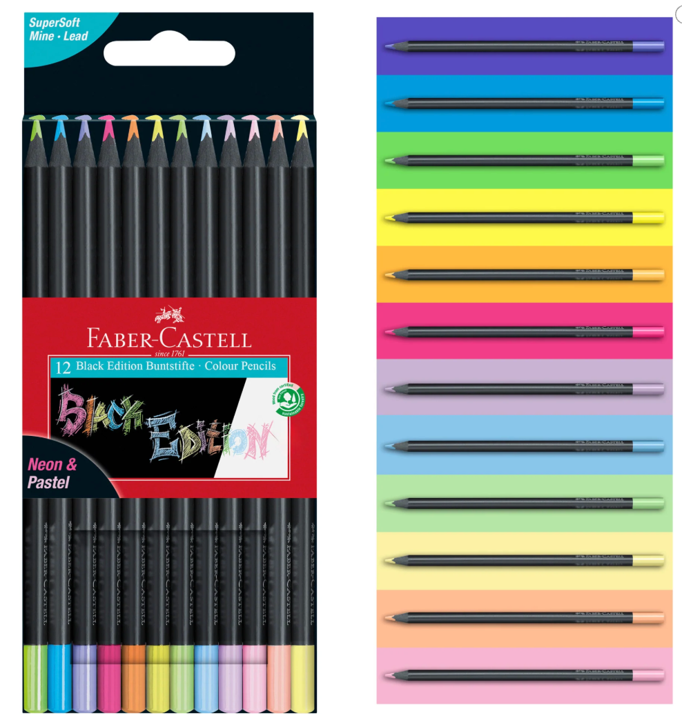 Black Edition Color Pencils - Neon & Pastel