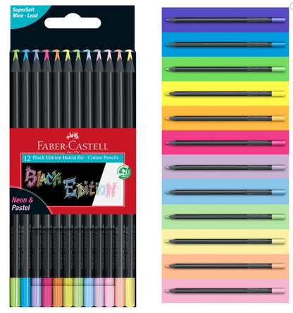 Black Edition Color Pencils - Neon & Pastel