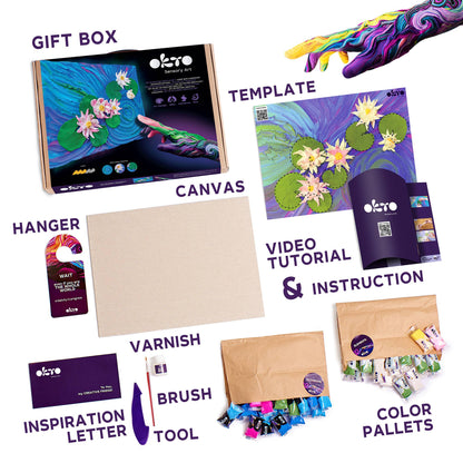 OKTO Sensory Art 3D Painting - Water Lilies