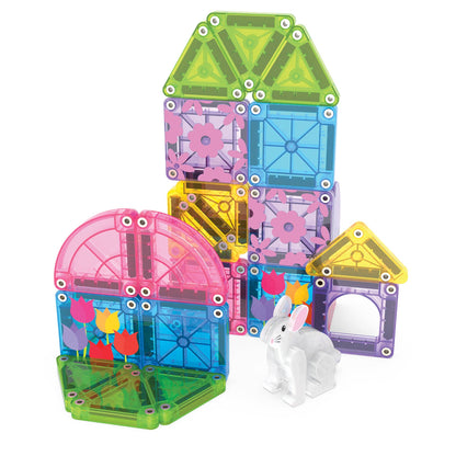 Magna-Tiles MicroMAGS Spring Garden 24 Piece Travel Set