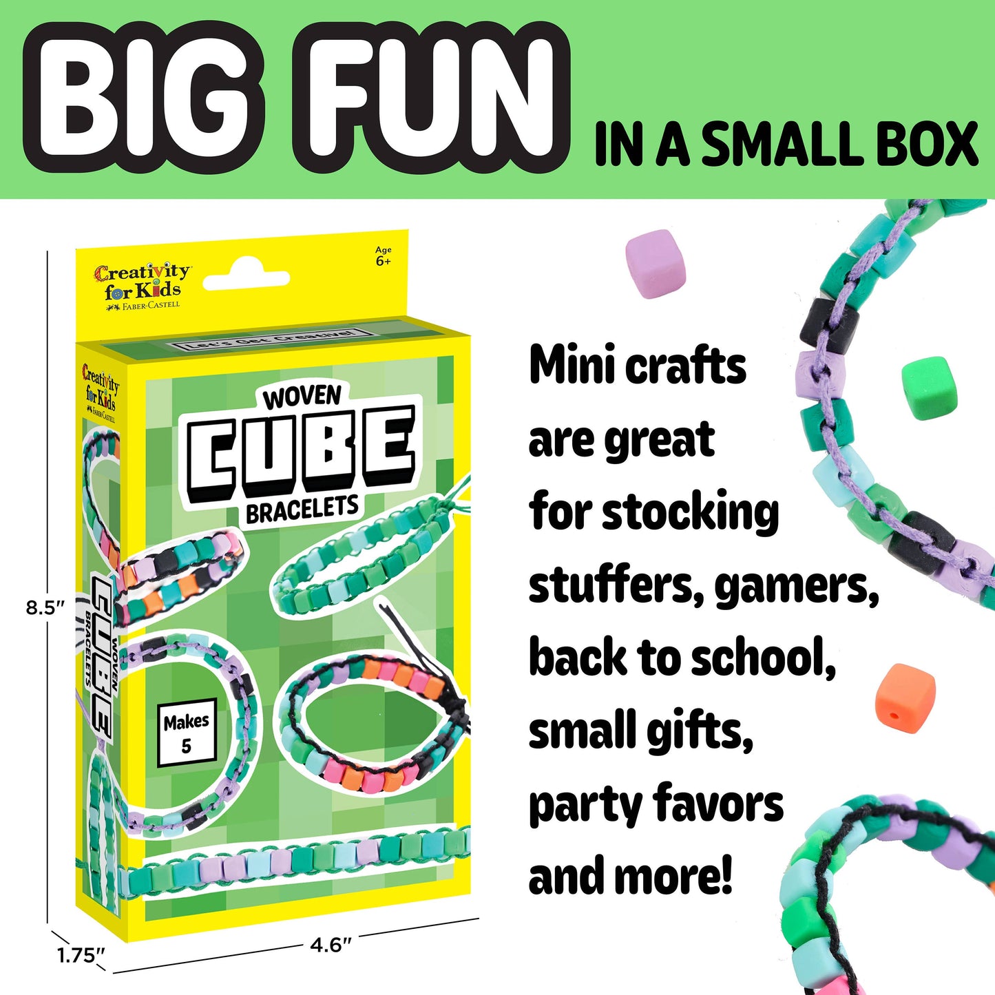 Woven Cube Bracelets Mini Kit - Craft for kids