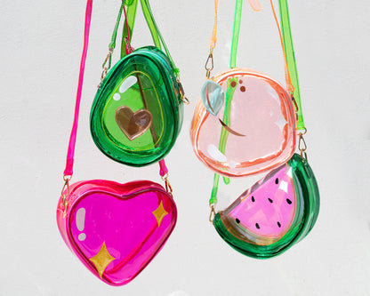 Sparkly Heart Jelly Handbag