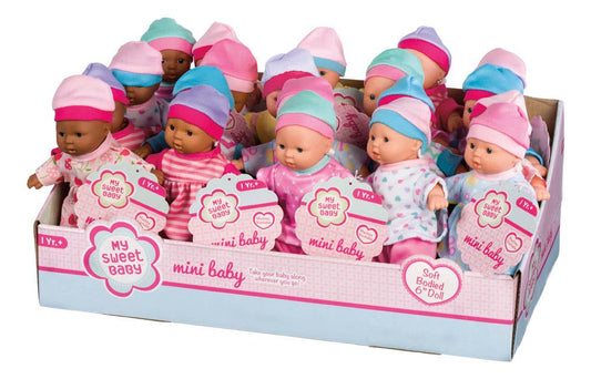 My Sweet Baby 6" Mini Babies Assorted Skin Tones Dolls