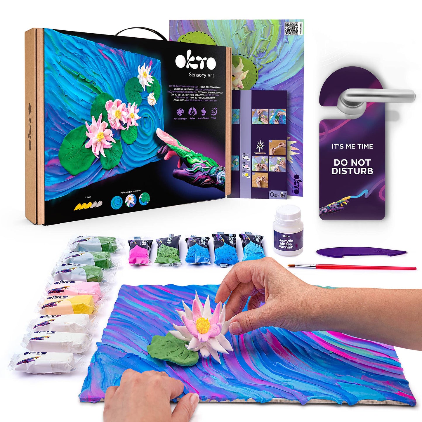 OKTO Sensory Art 3D Painting - Water Lilies