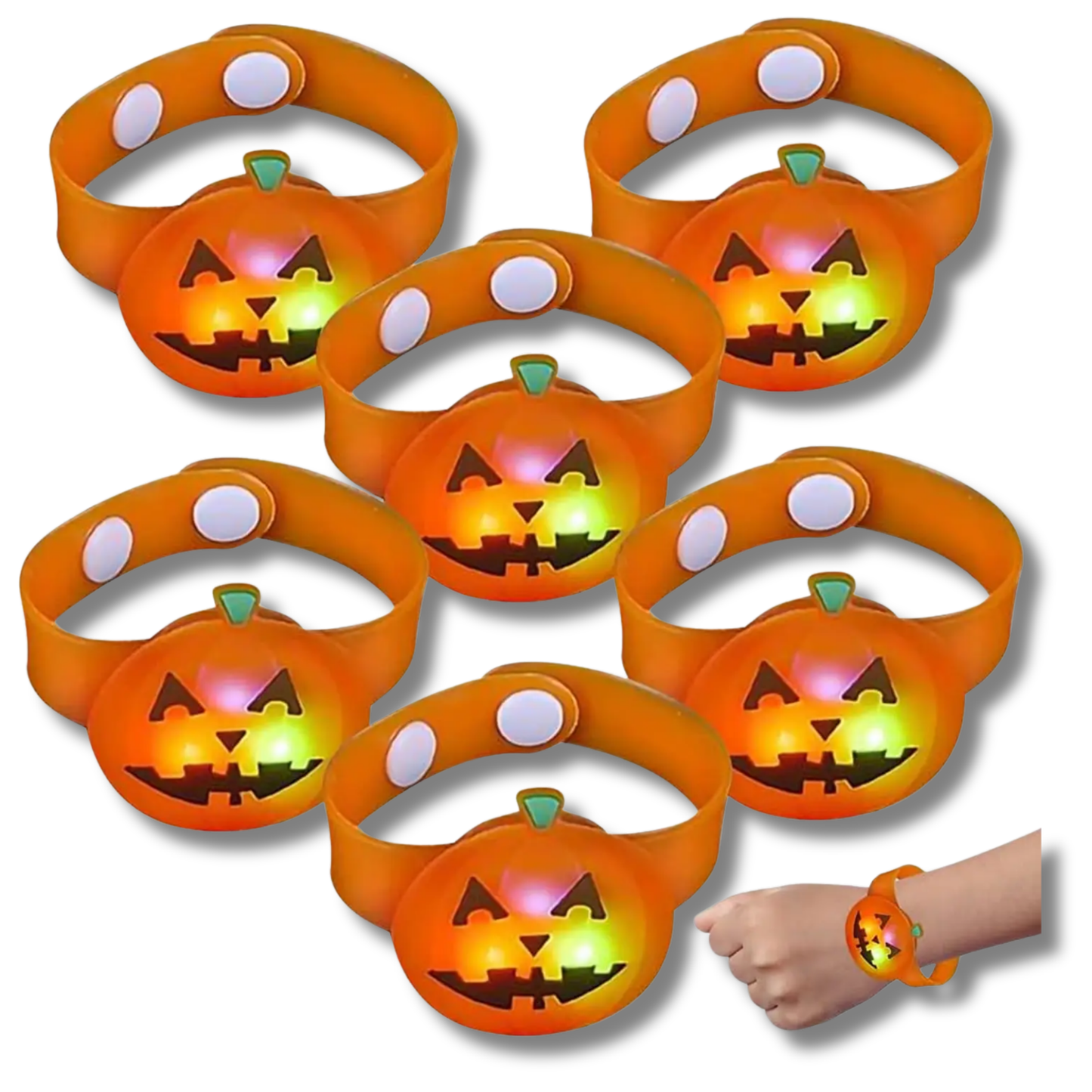 Pumpkin Light & Glow Up Snap Bracelet