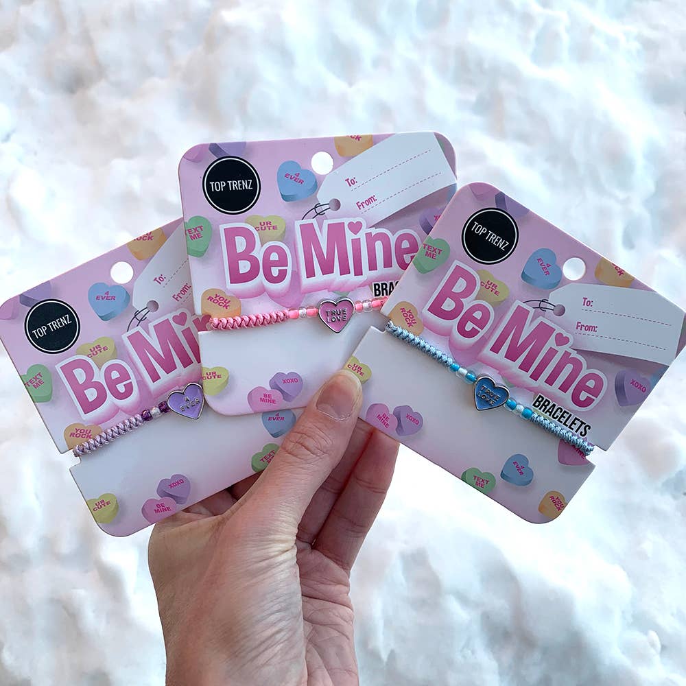 Be Mine Conversation Heart Valentines bracelets