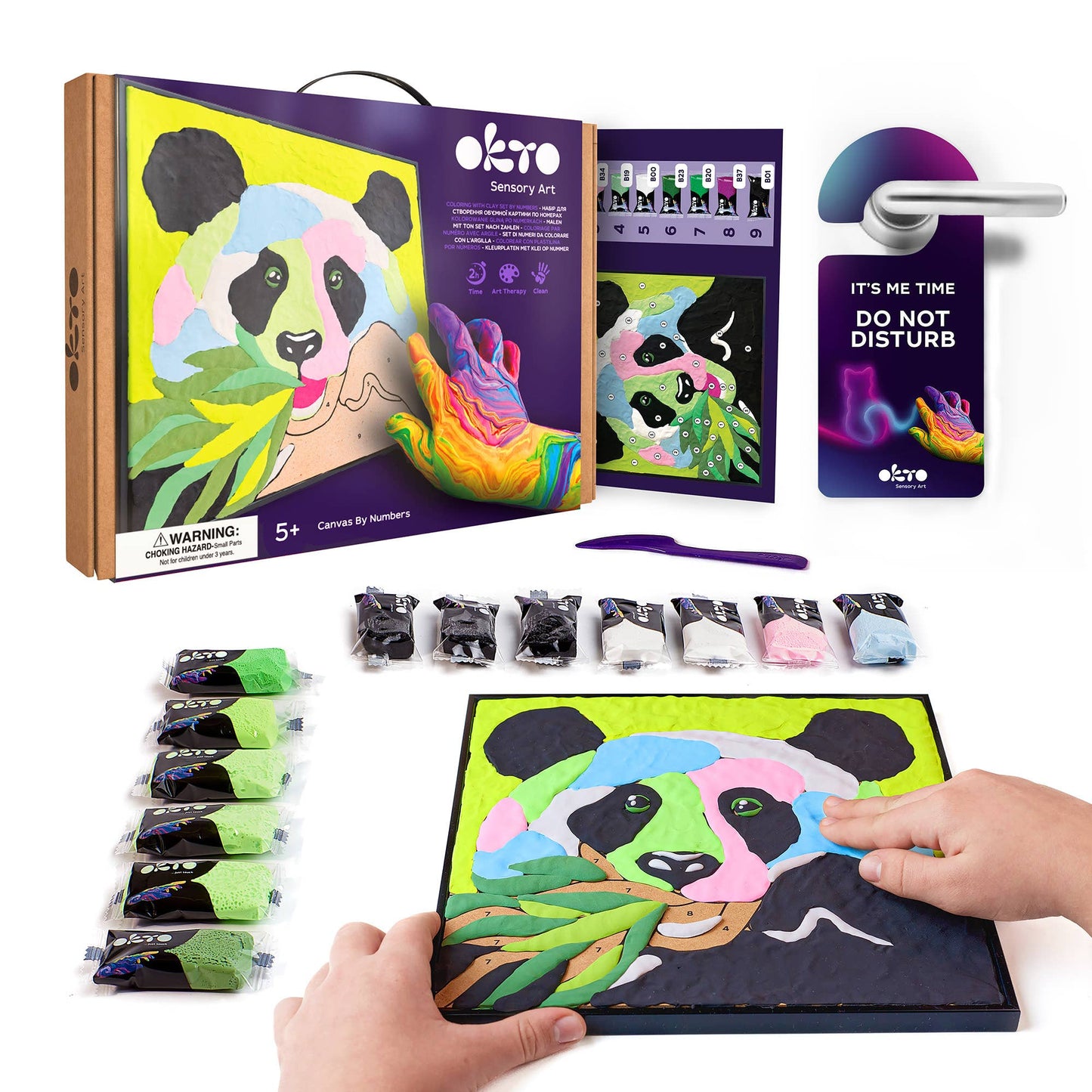 OKTO Clay-by-Numbers Kit – Panda