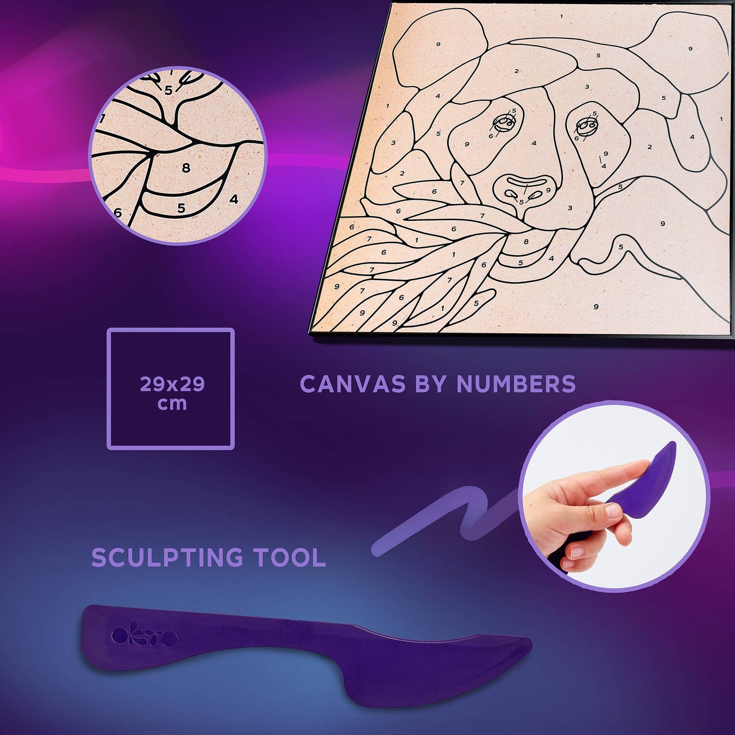 OKTO Clay-by-Numbers Kit – Panda