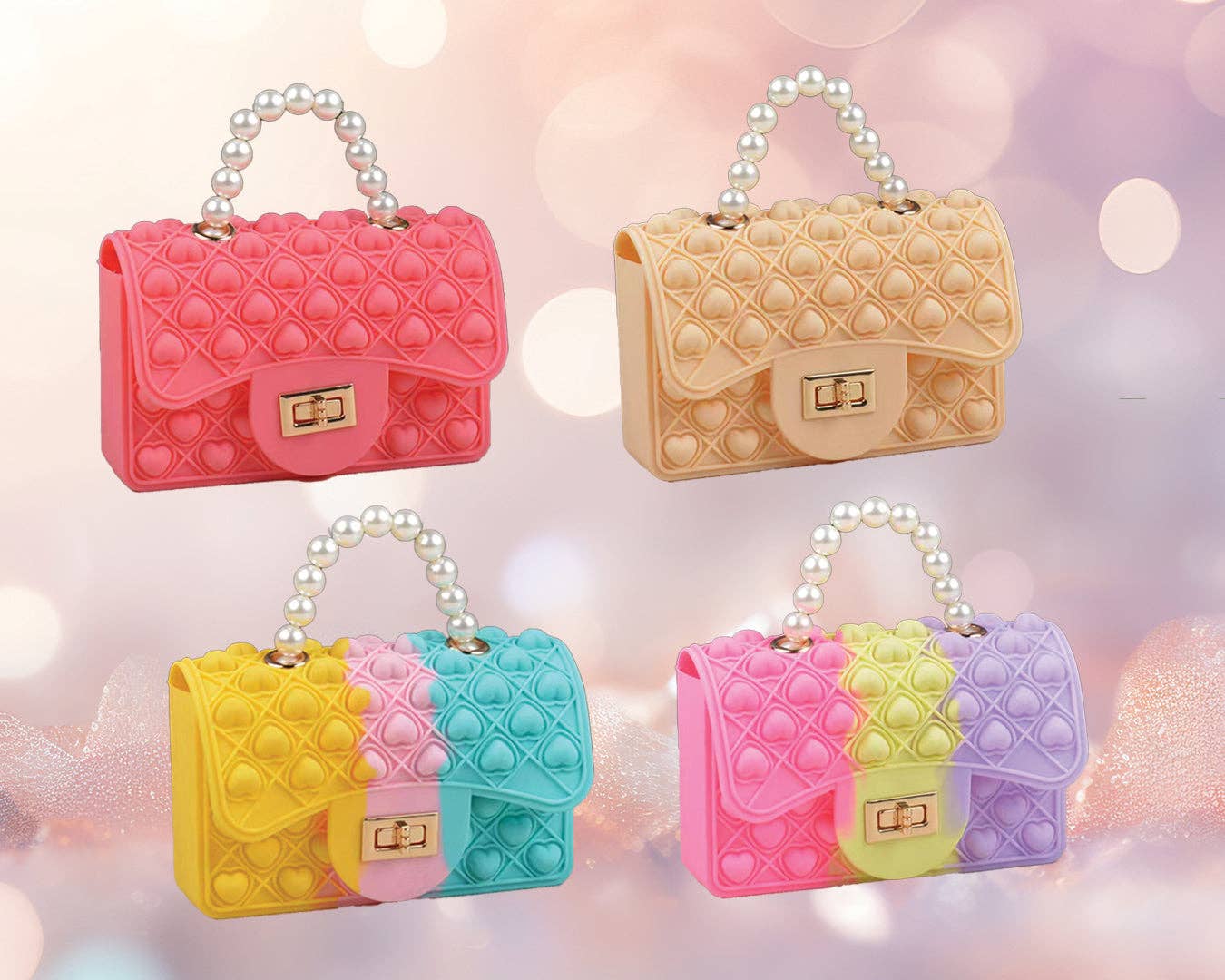 Fidget Pearl Handbag - Cotton Candy