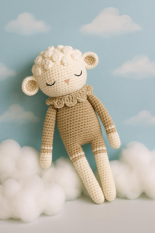 Handmade Crochet Lamb Animal Doll